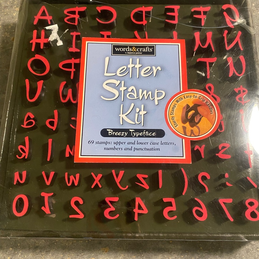 Letter Stamp Kit - Breezy Typeface in Pink